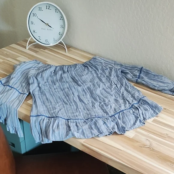 Blue Striped Blouse - Picture 3 of 4